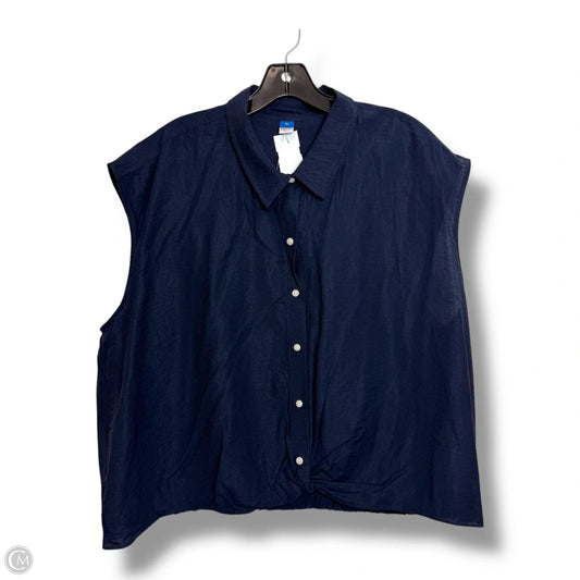 Top Sleeveless By Old Navy In Navy, Size: Xl