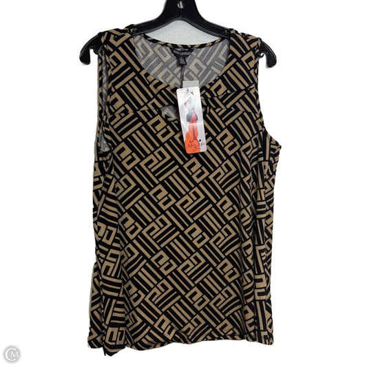 Top Sleeveless By Nina Leonard In Black, Size: Xl