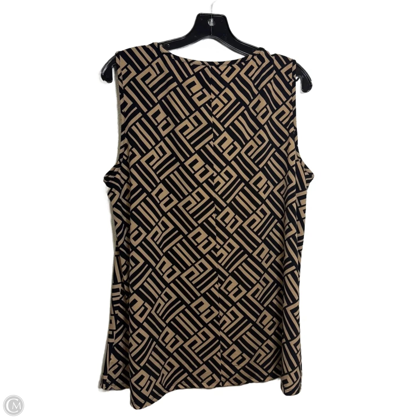 Top Sleeveless By Nina Leonard In Black, Size: Xl