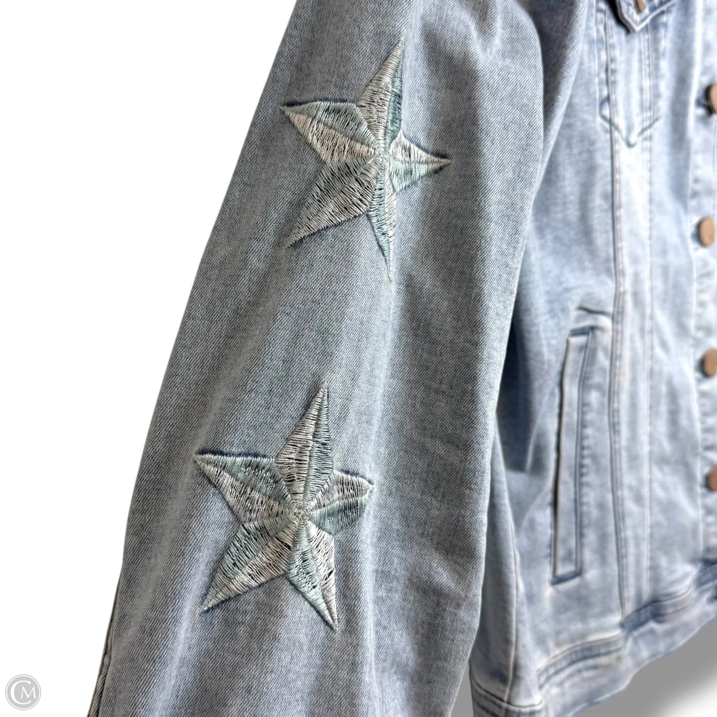 Jacket Denim By Diane Gilman In Blue, Size: L