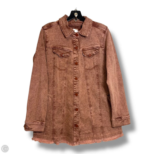 Jacket Denim By Logo In Brown, Size: 10