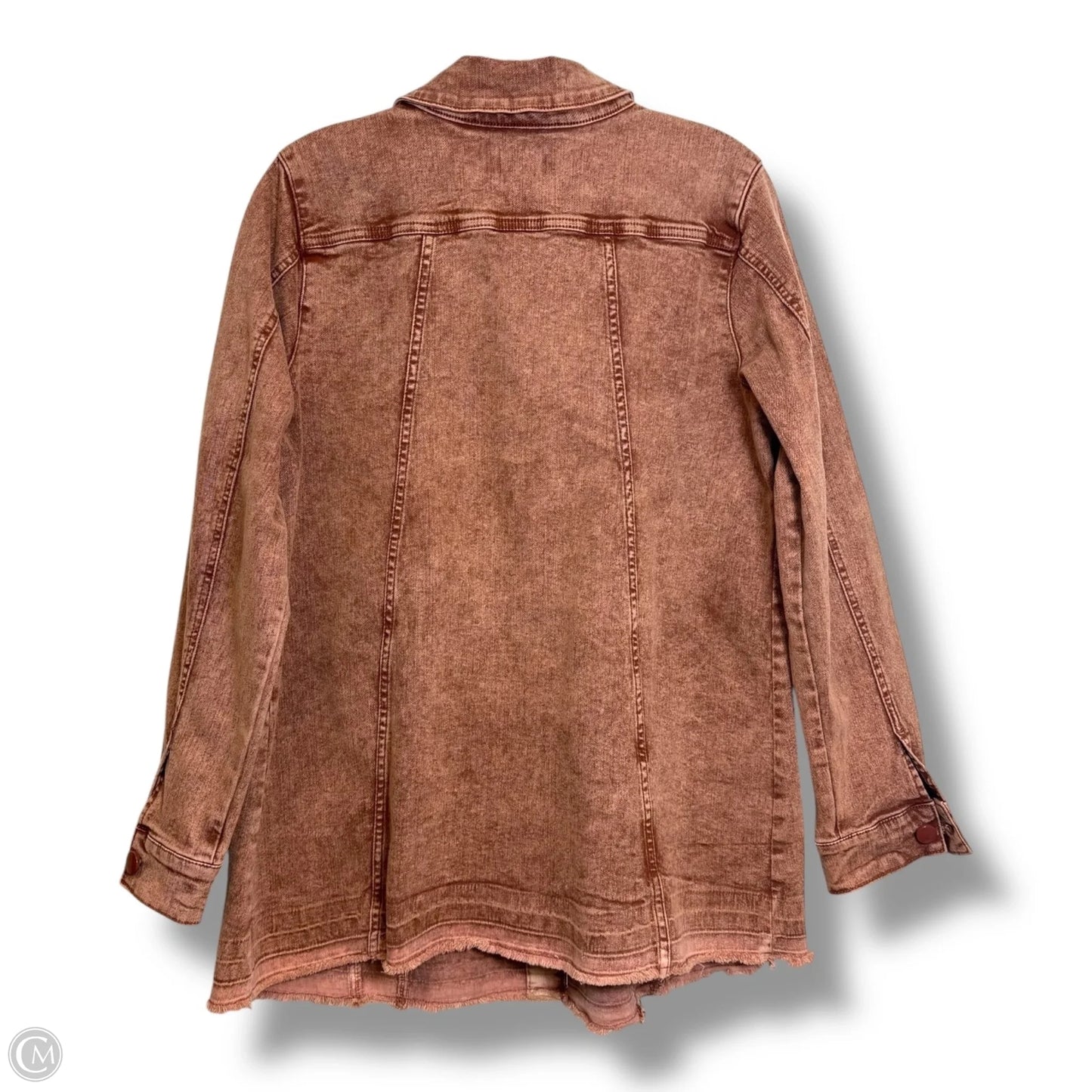 Jacket Denim By Logo In Brown, Size: 10