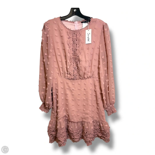 Dress Party Short By Clothes Mentor In Mauve, Size: L