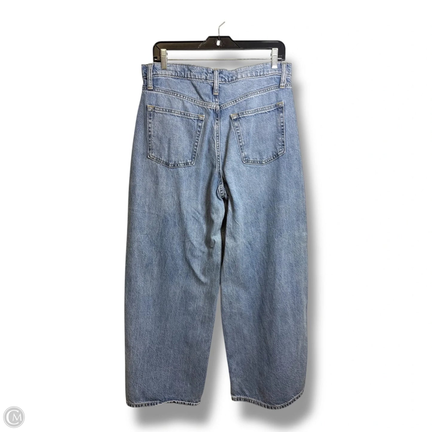 Jeans baggy mid rise Wide Leg By Gap In Blue Denim, Size: 8