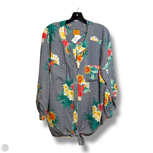 Top 3/4 Sleeve By Ruby Rd In Floral Print, Size: 2x