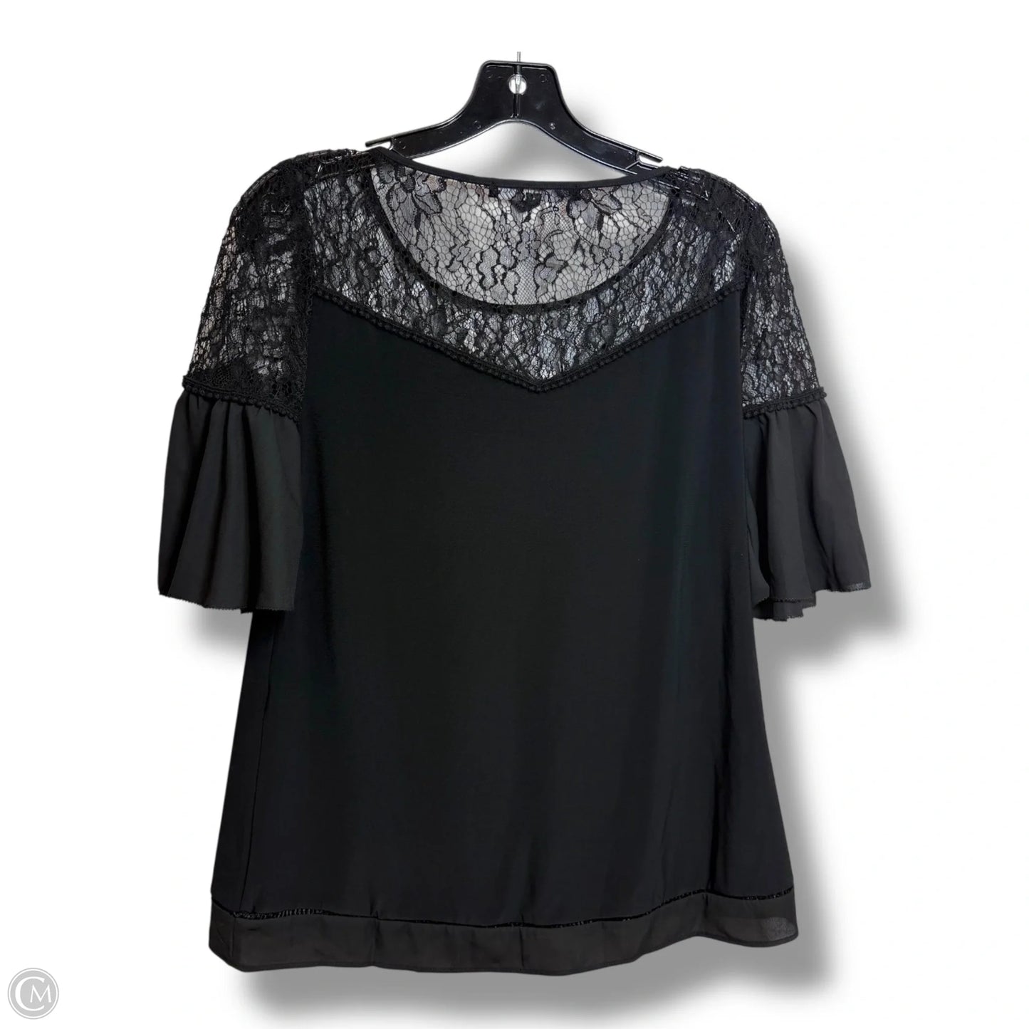 Top Short Sleeve By White House Black Market In Black, Size: Xs