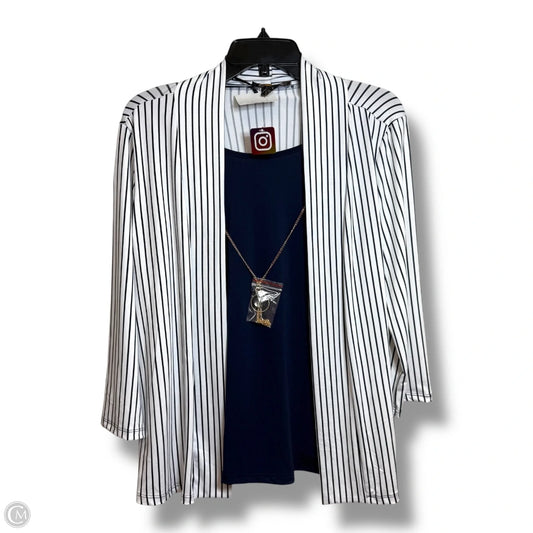 Top Long Sleeve By Cmf In Striped Pattern, Size: M