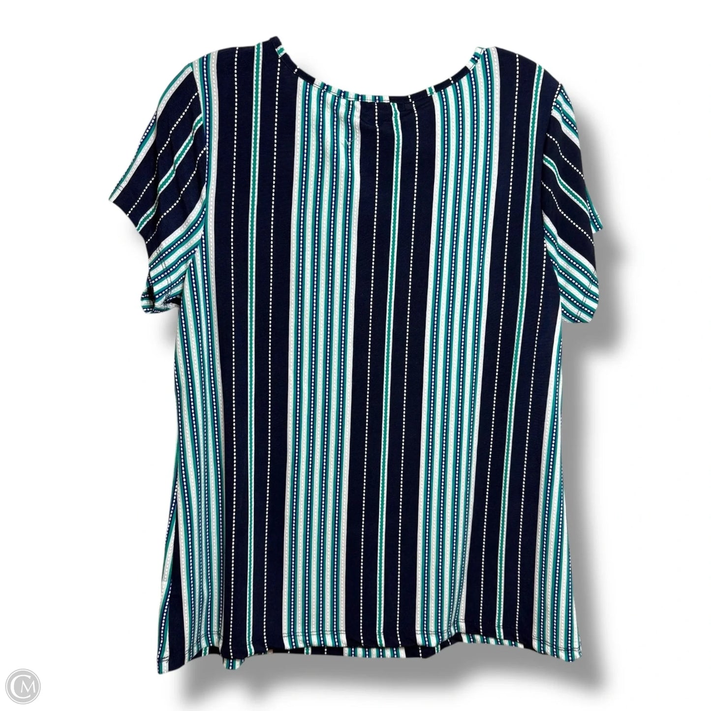 Top Short Sleeve By Cmf In Blue, Size: L
