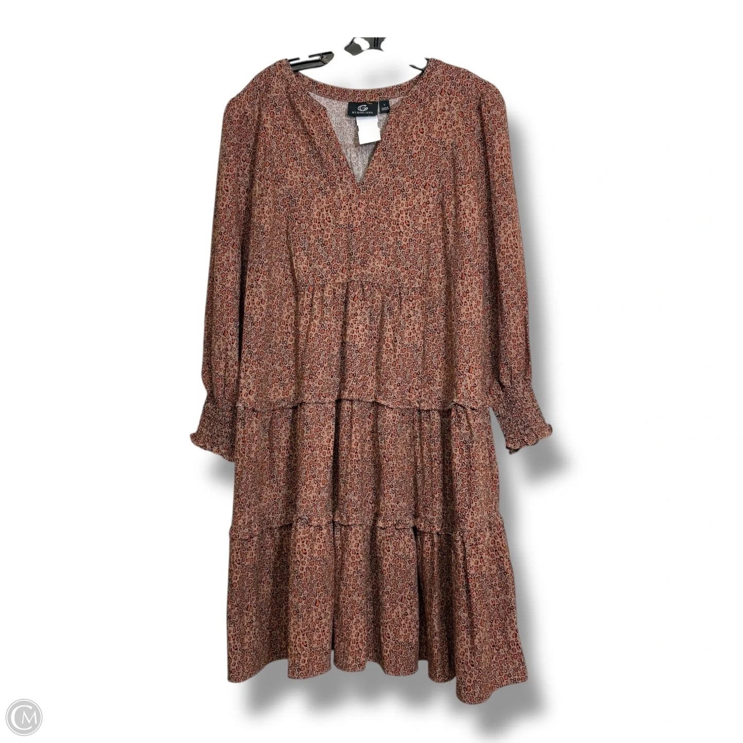 Dress Casual Midi By Clothes Mentor In Animal Print, Size: L