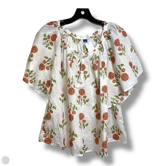 Top Short Sleeve By Old Navy In Floral Print, Size: Xl