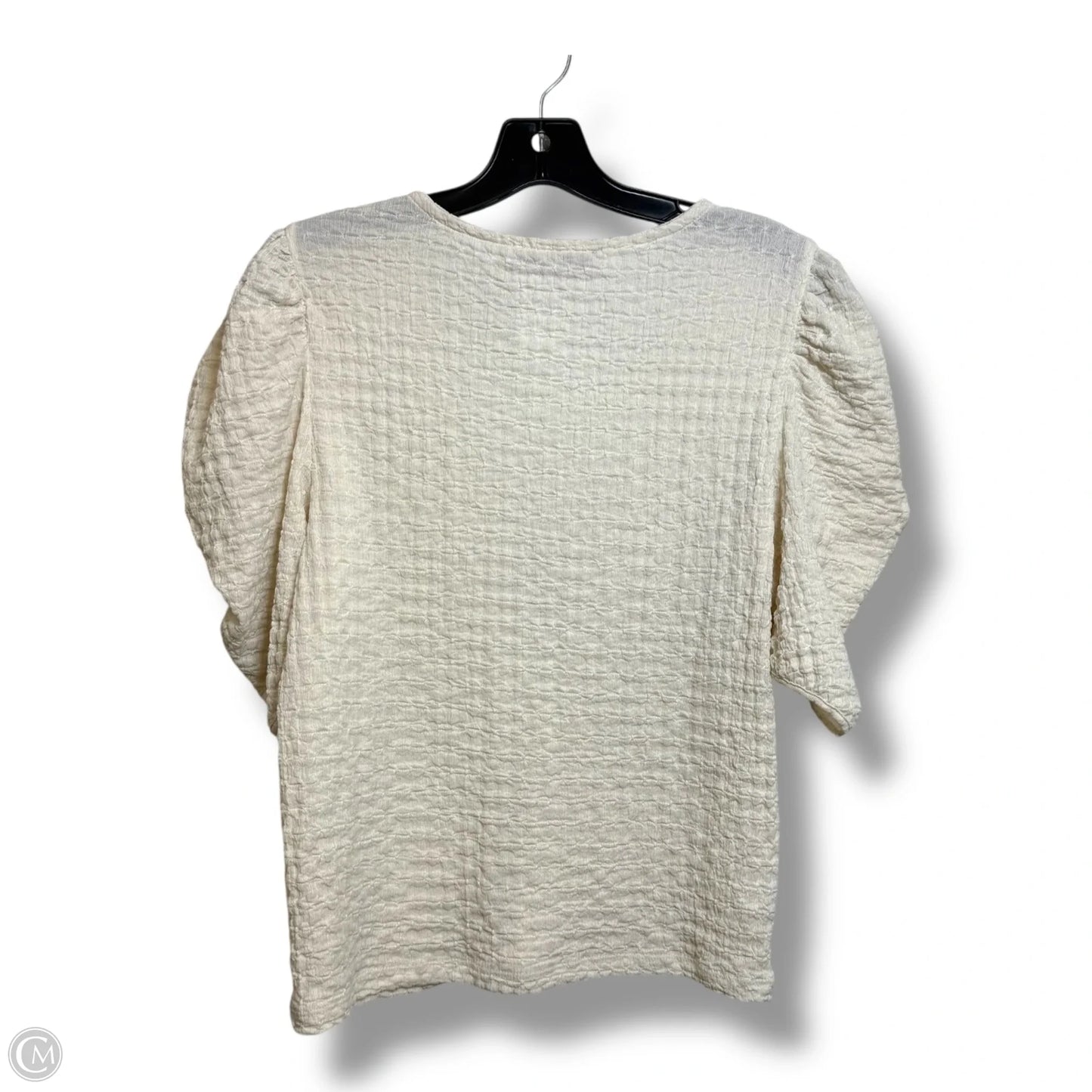 Top Short Sleeve By Loft In Ivory, Size: M