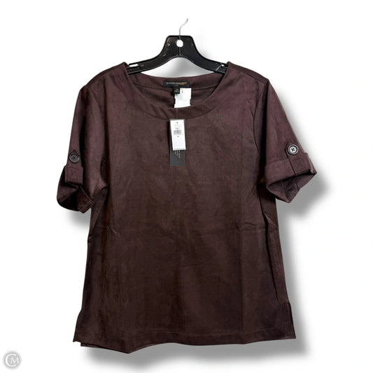 Top Short Sleeve By Banana Republic In Brown, Size: M