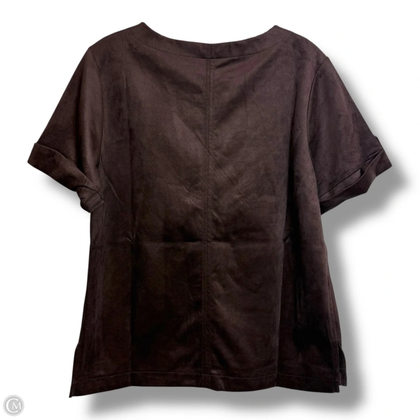 Top Short Sleeve By Banana Republic In Brown, Size: M