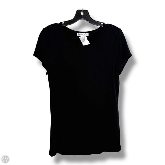 Top Short Sleeve Basic By White House Black Market In Black, Size: M