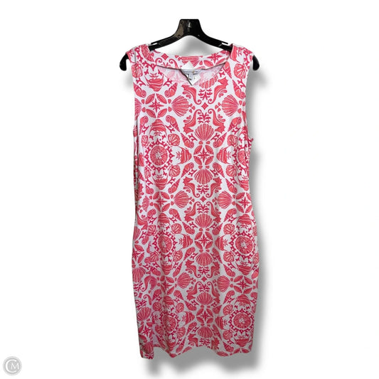 Dress Casual Midi By Clothes Mentor In Coral, Size: L