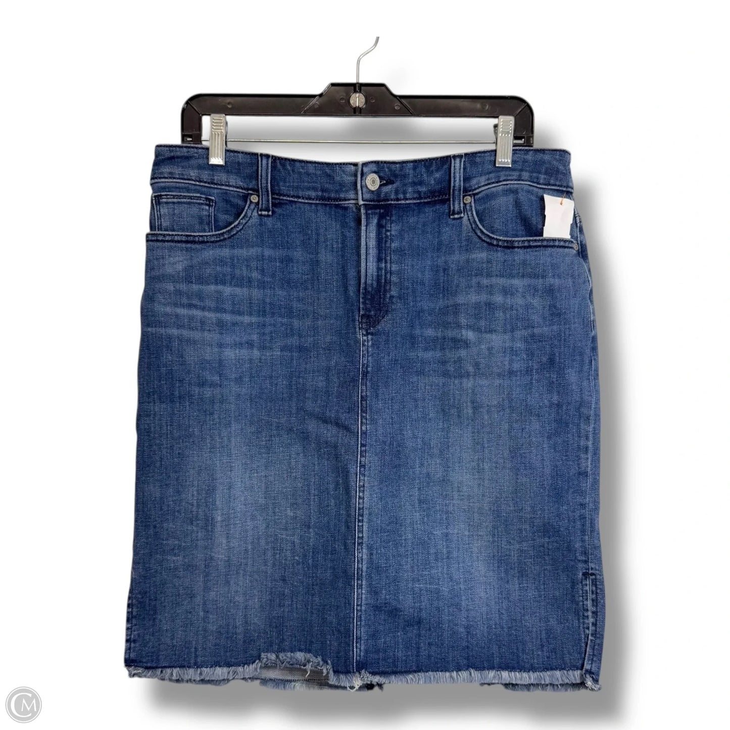Skirt Mini & Short By Chicos In Blue Denim, Size: 10