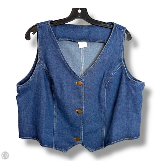 Vest Other By Cmf In Blue Denim, Size: 1x