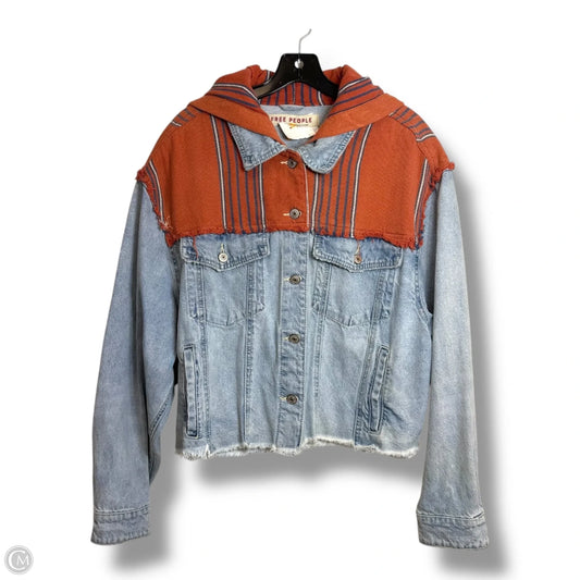 Jacket Denim By Free People In Blue Denim, Size: M
