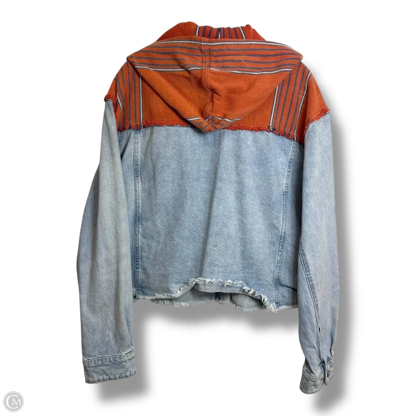 Jacket Denim By Free People In Blue Denim, Size: M