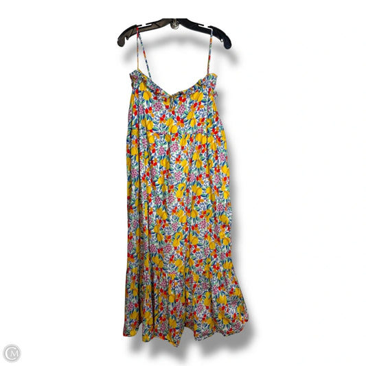 Dress Casual Midi By J. Crew In Floral Print, Size: 2x