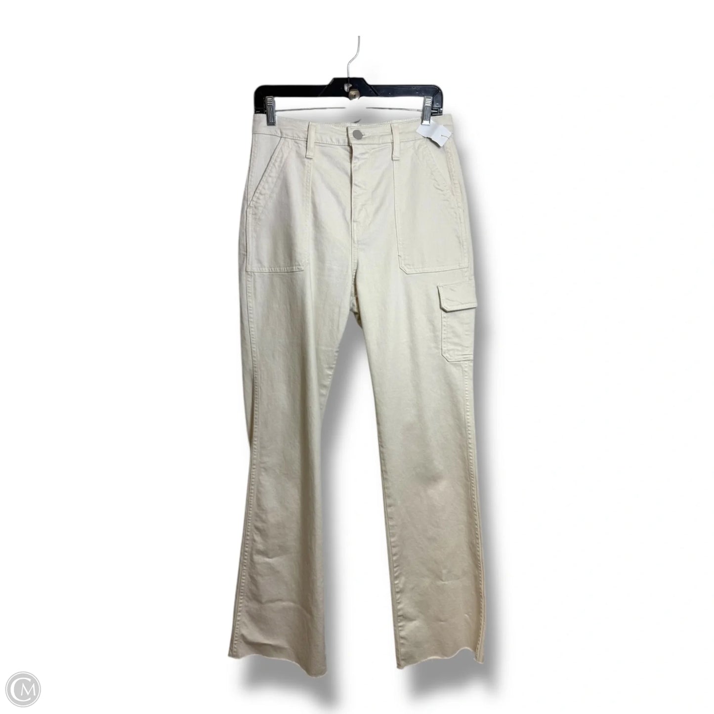 Jeans Flared By Hudson In Ivory, Size: 8