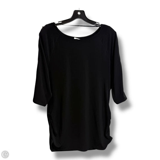 Top Short Sleeve By Inc In Black, Size: L