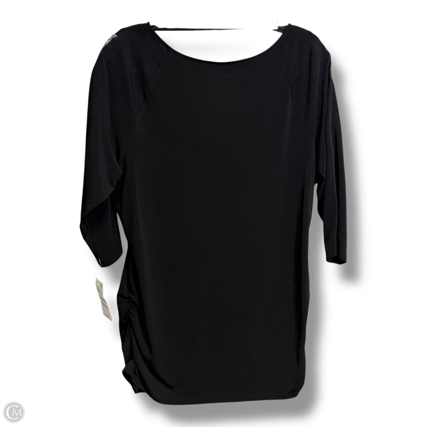 Top Short Sleeve By Inc In Black, Size: L
