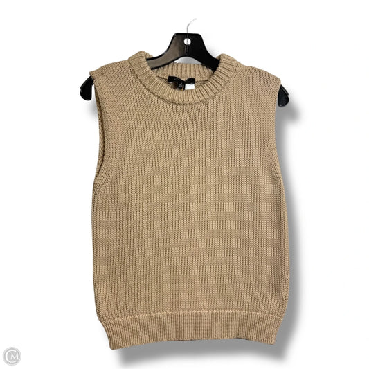 Top Sleeveless By Ann Taylor In Tan, Size: S