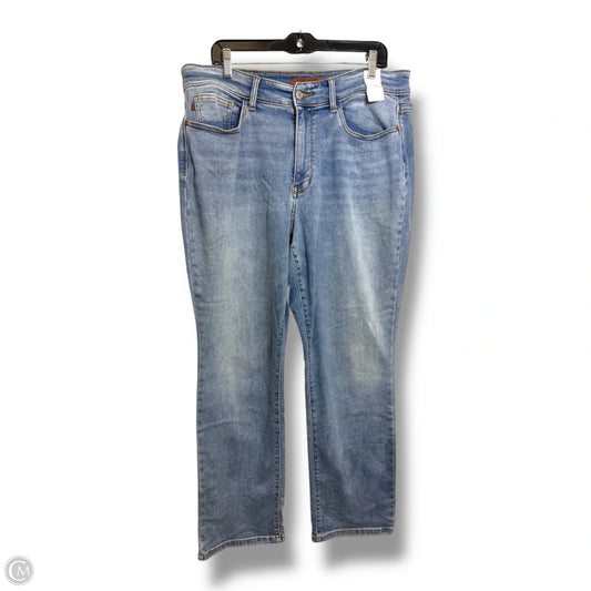 Jeans Straight By Judy Blue In Blue Denim, Size: 16