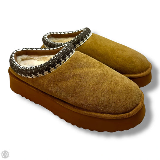 Shoes Heels Platform By Steve Madden In Tan, Size: 9