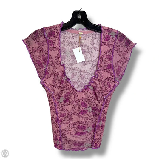 Top Short Sleeve By Free People In Purple, Size: Xs