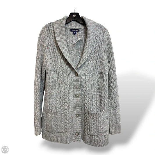 Cardigan By Lands End In Grey, Size: M