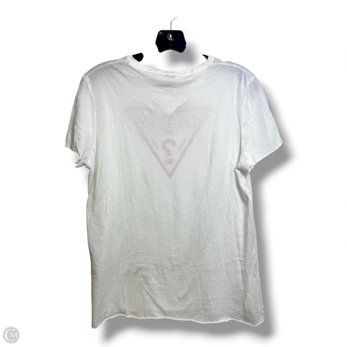 Top Short Sleeve Basic By Guess In White, Size: M