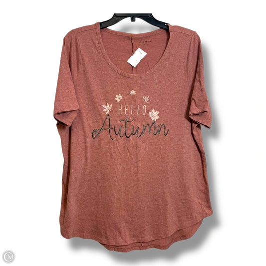 Top Short Sleeve Basic By Lane Bryant In Red, Size: Xl