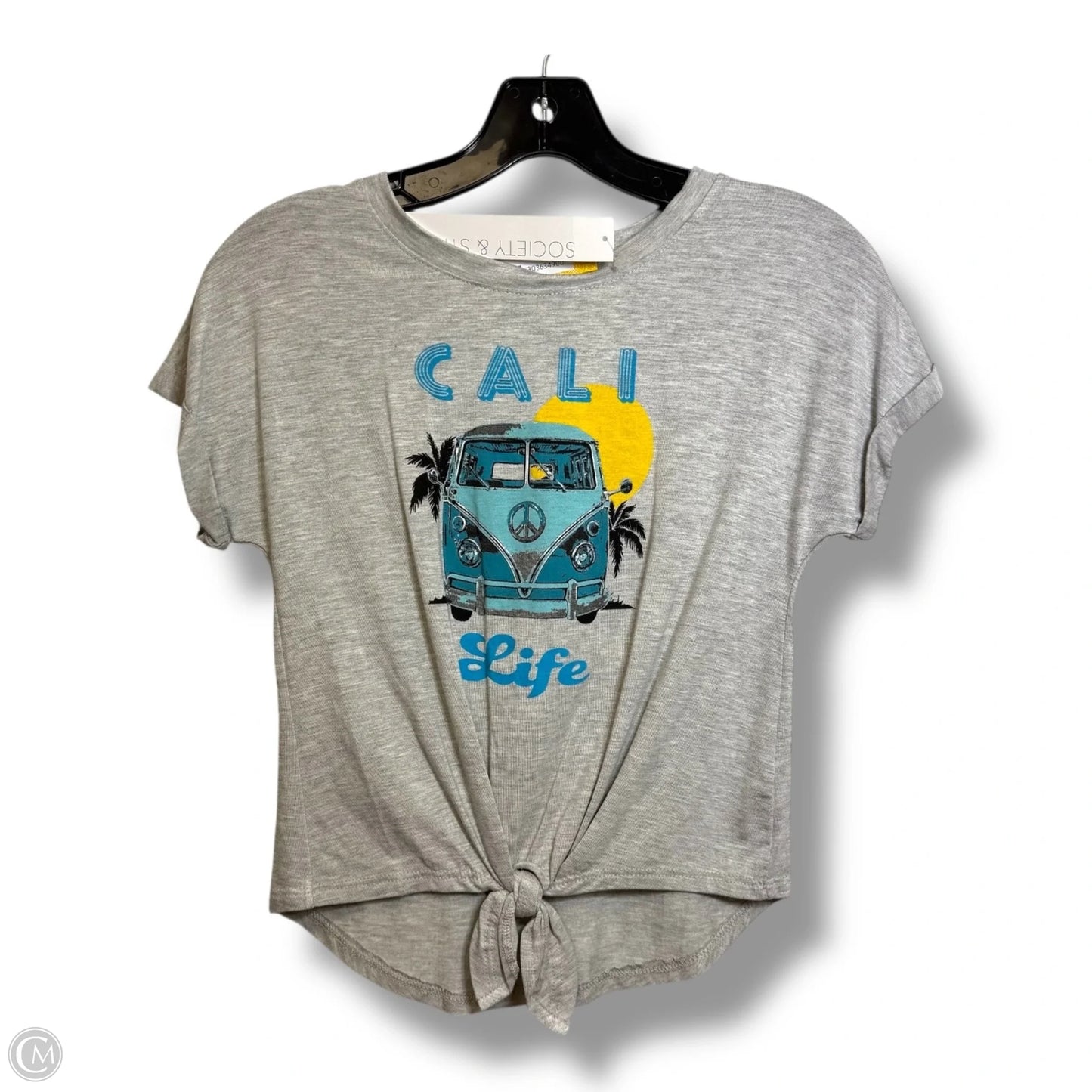 Top Short Sleeve Basic By Cme In Grey, Size: S