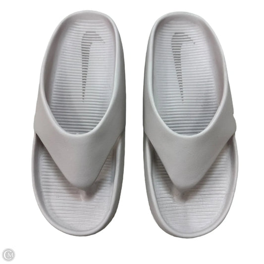 Sandals Flip Flops By Nike In Taupe, Size: 6