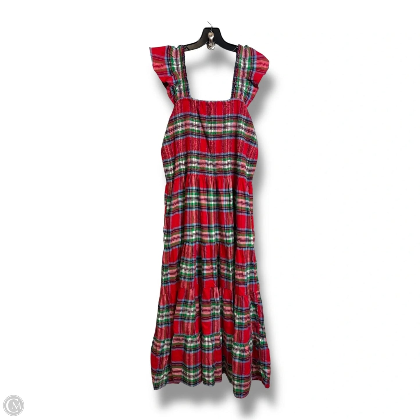 Dress Casual Maxi By Lands End In Plaid Pattern, Size: Xl