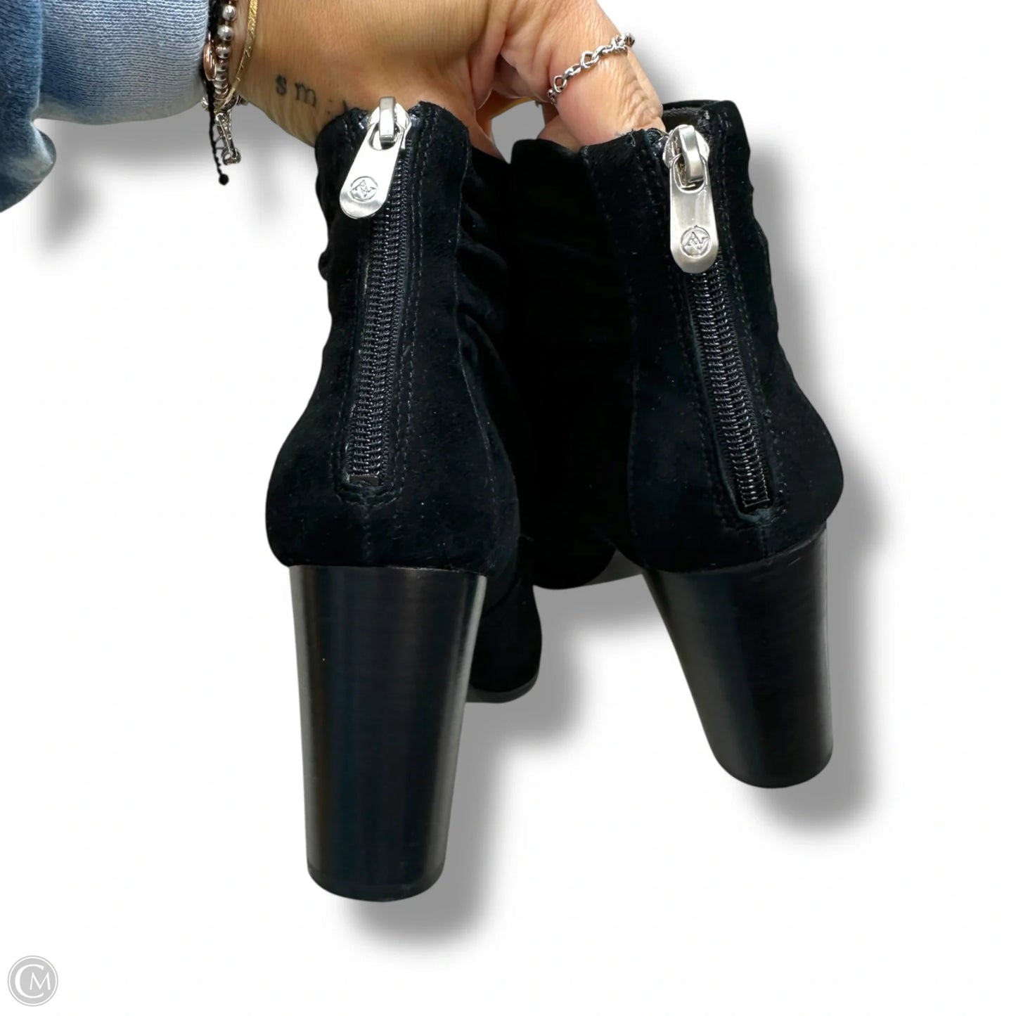 Boots Ankle Heels By Adrienne Vittadini In Black, Size: 10