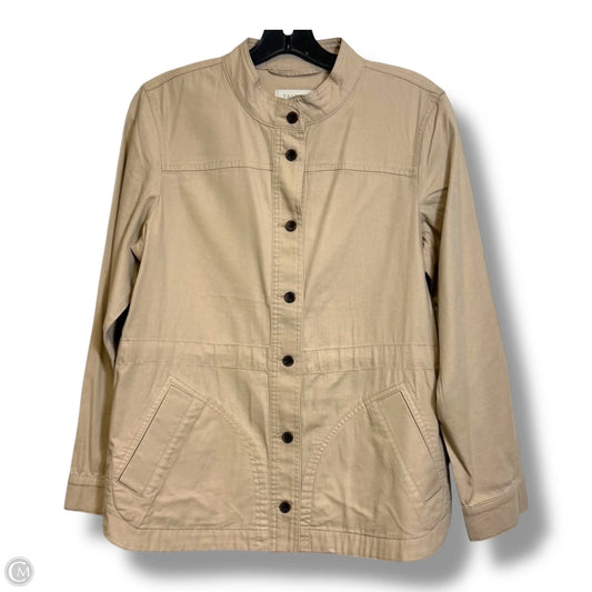 Jacket Denim By Talbots In Tan, Size: Mp