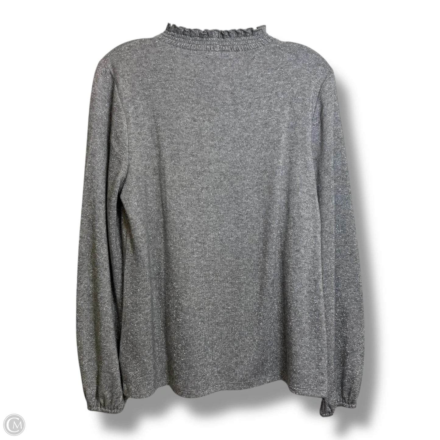 Top Long Sleeve By Talbots In Silver, Size: Mp