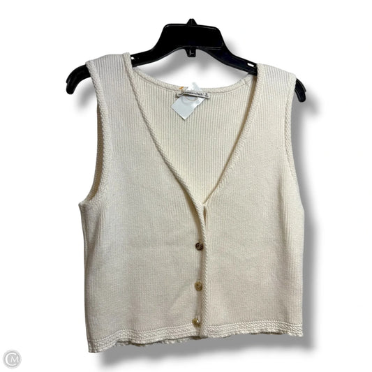 Vest Sweater By Abercrombie And Fitch In Ivory, Size: M
