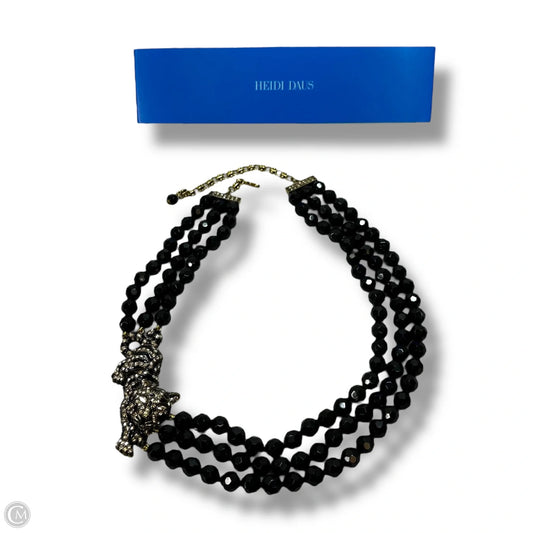 Beaded Rhinestone Tiger Tigress Statement Necklace Choker & Collar By HEIDI DAUS