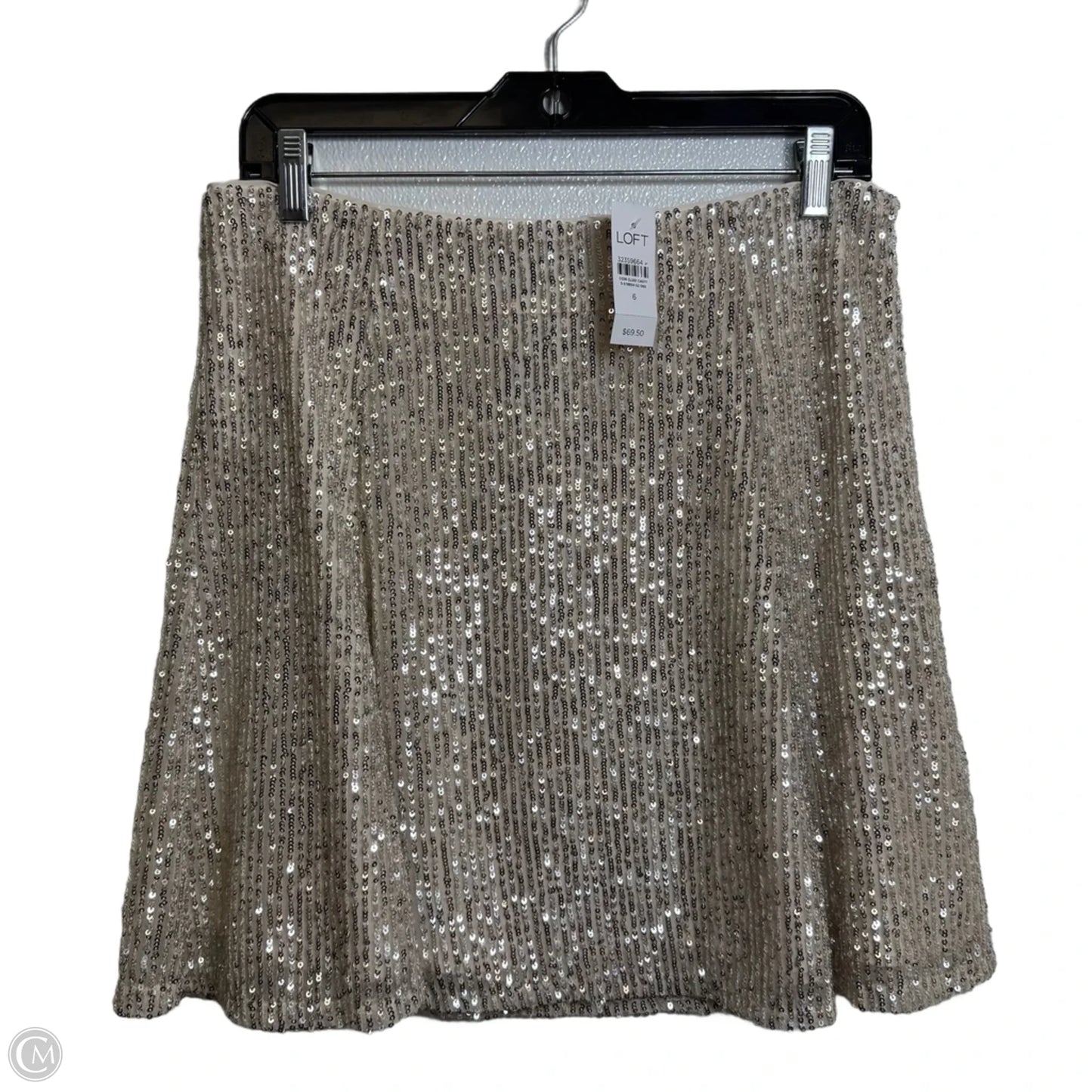 Skirt Mini & Short By Loft In Silver, Size: 6