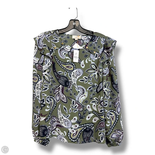 Top Long Sleeve By Loft In Paisley Print, Size: Xs