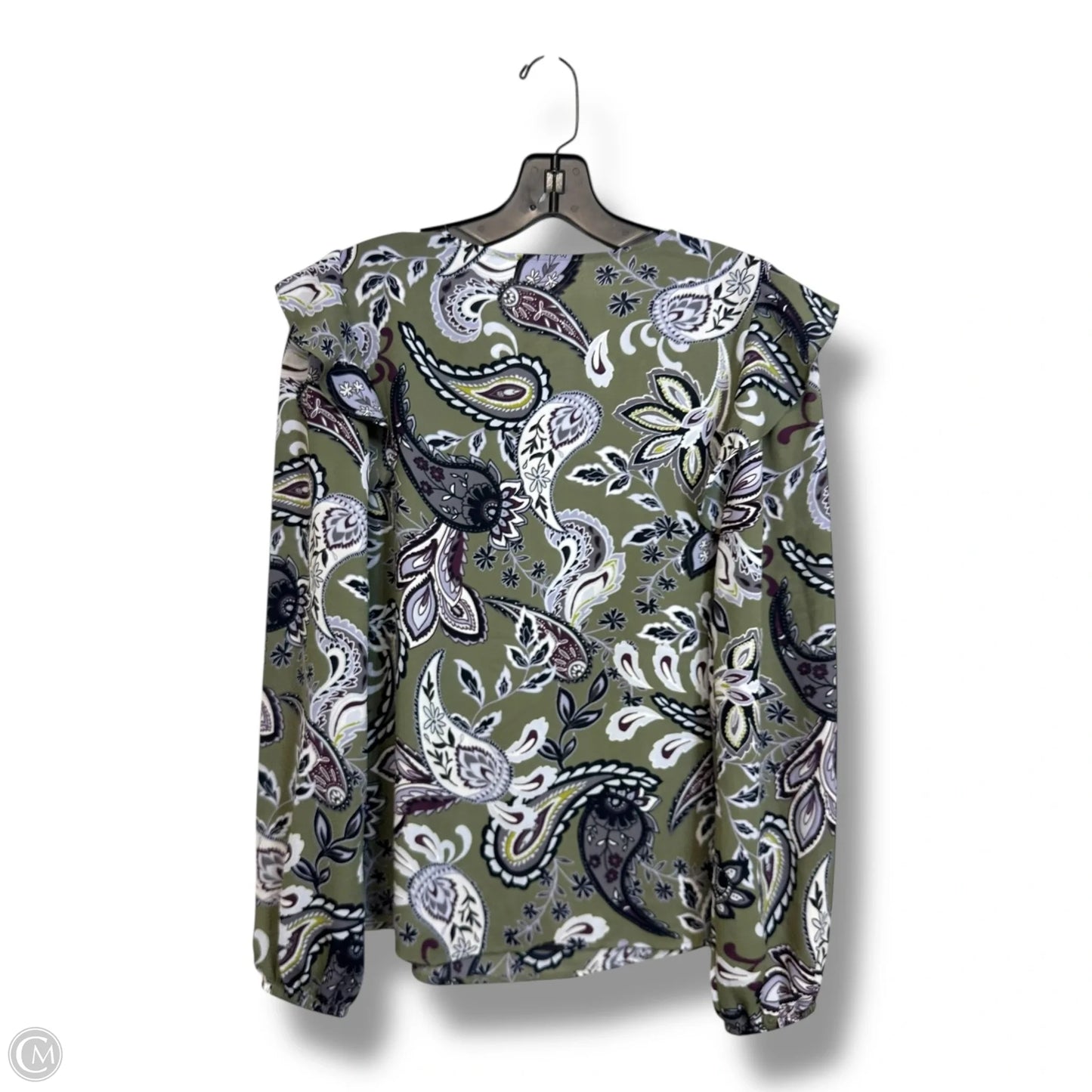 Top Long Sleeve By Loft In Paisley Print, Size: Xs