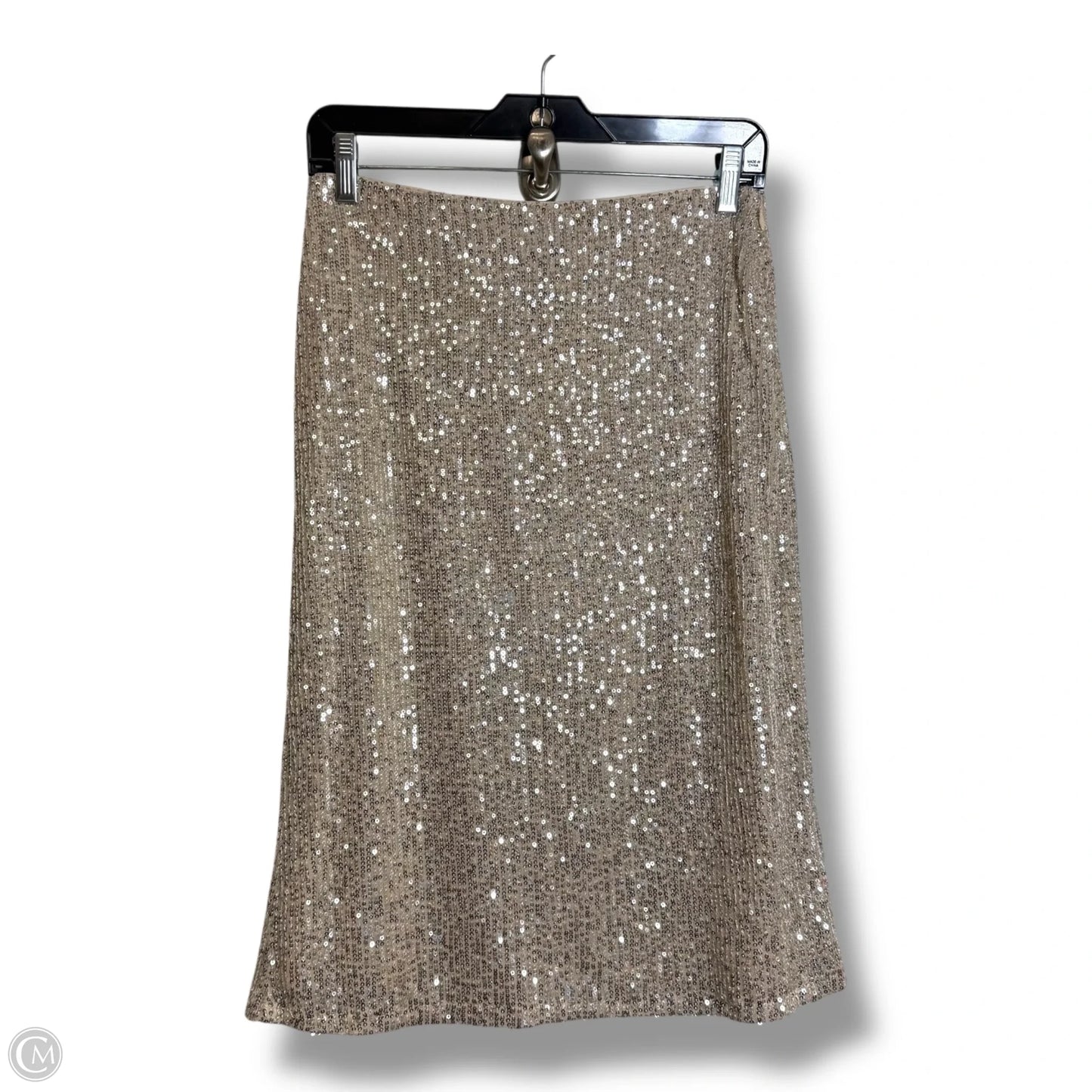 Skirt Midi By Versona In Silver, Size: 6