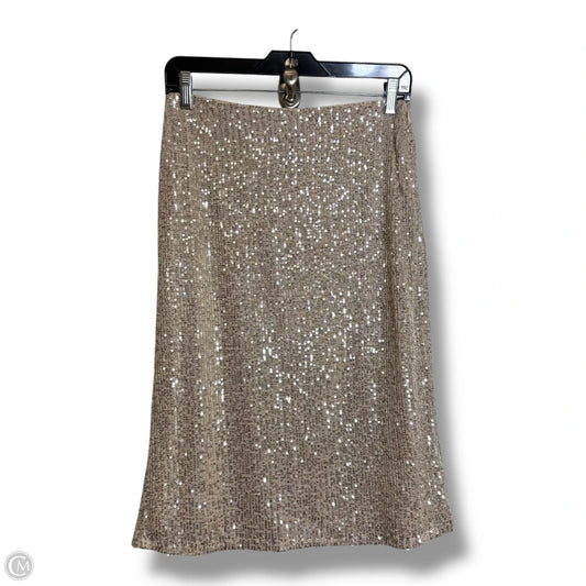 Skirt Midi By Versona In Silver, Size: 6
