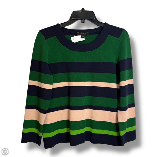 Top Long Sleeve By Ann Taylor In Striped Pattern, Size: M