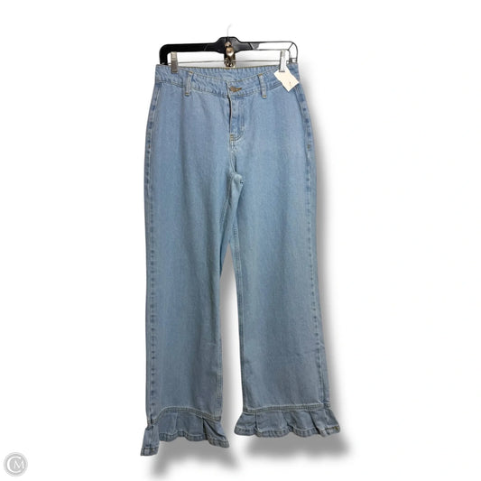 Jeans Wide Leg By Cmf In Blue Denim, Size: L