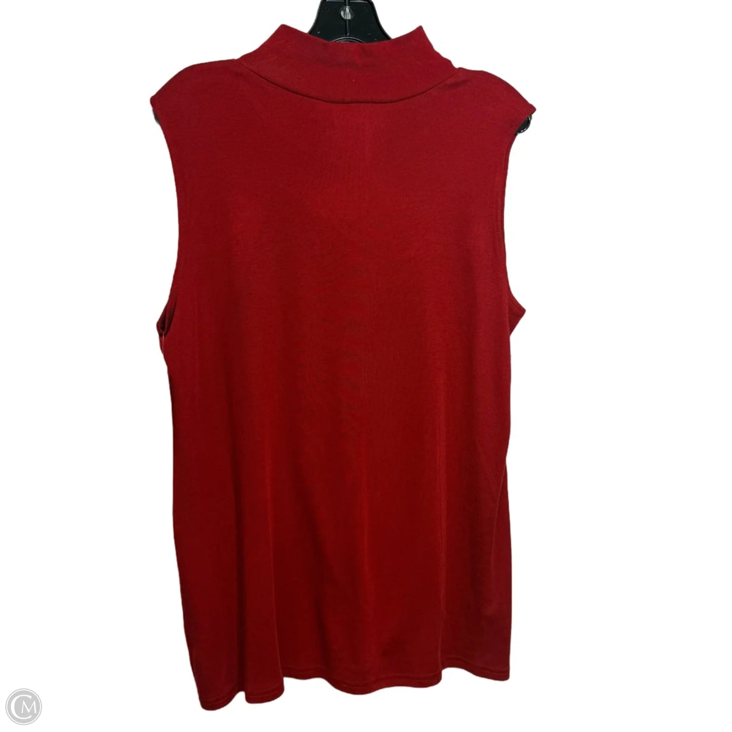 Top Sleeveless Basic By Croft And Barrow In Red, Size: 1x